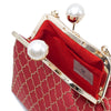 Floral Pearl Clasp Bag - Royal Crest