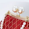 Floral Pearl Clasp Bag - Royal Crest