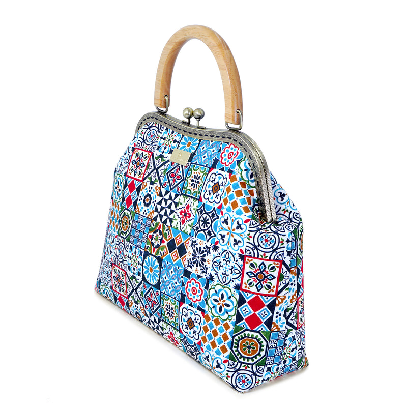 Clasp Handbag - Peranakan Tiles