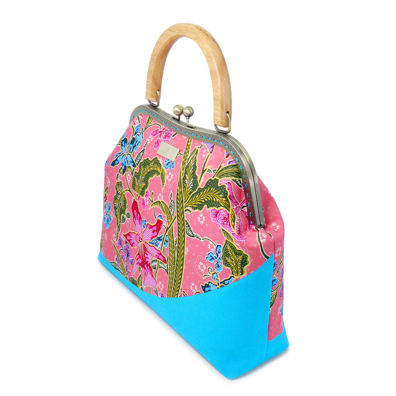 Clasp Handbag - Orchid Garden