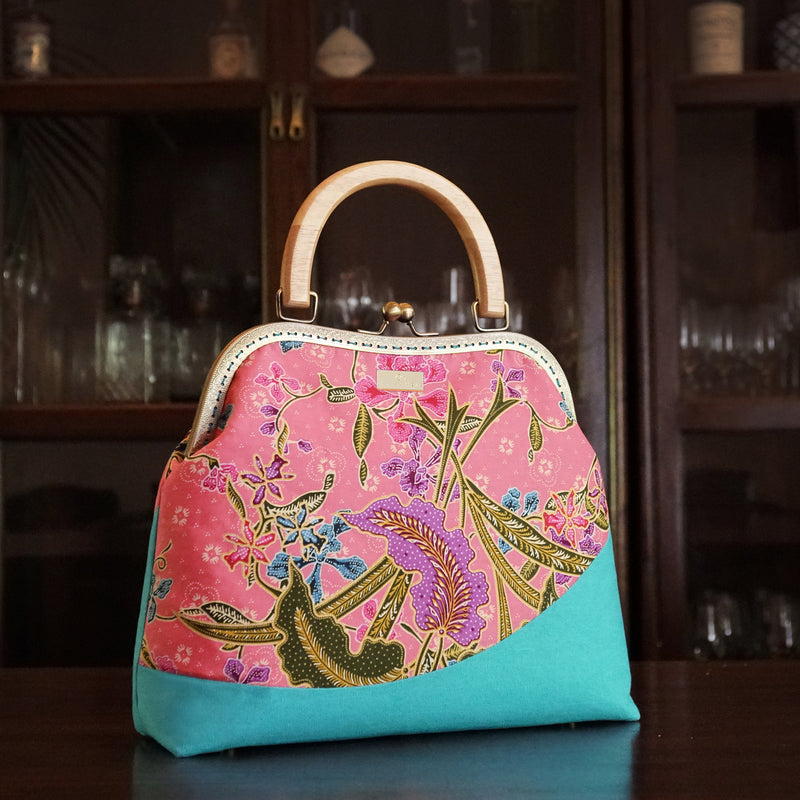 Clasp Handbag - Orchid Garden