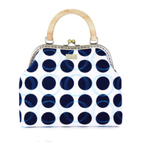 Clasp Handbag - Dotted B&W