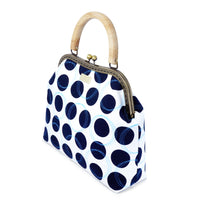 Clasp Handbag - Dotted B&W