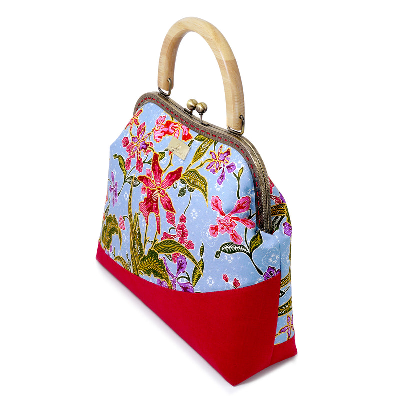 Clasp Handbag - Orchid Garden