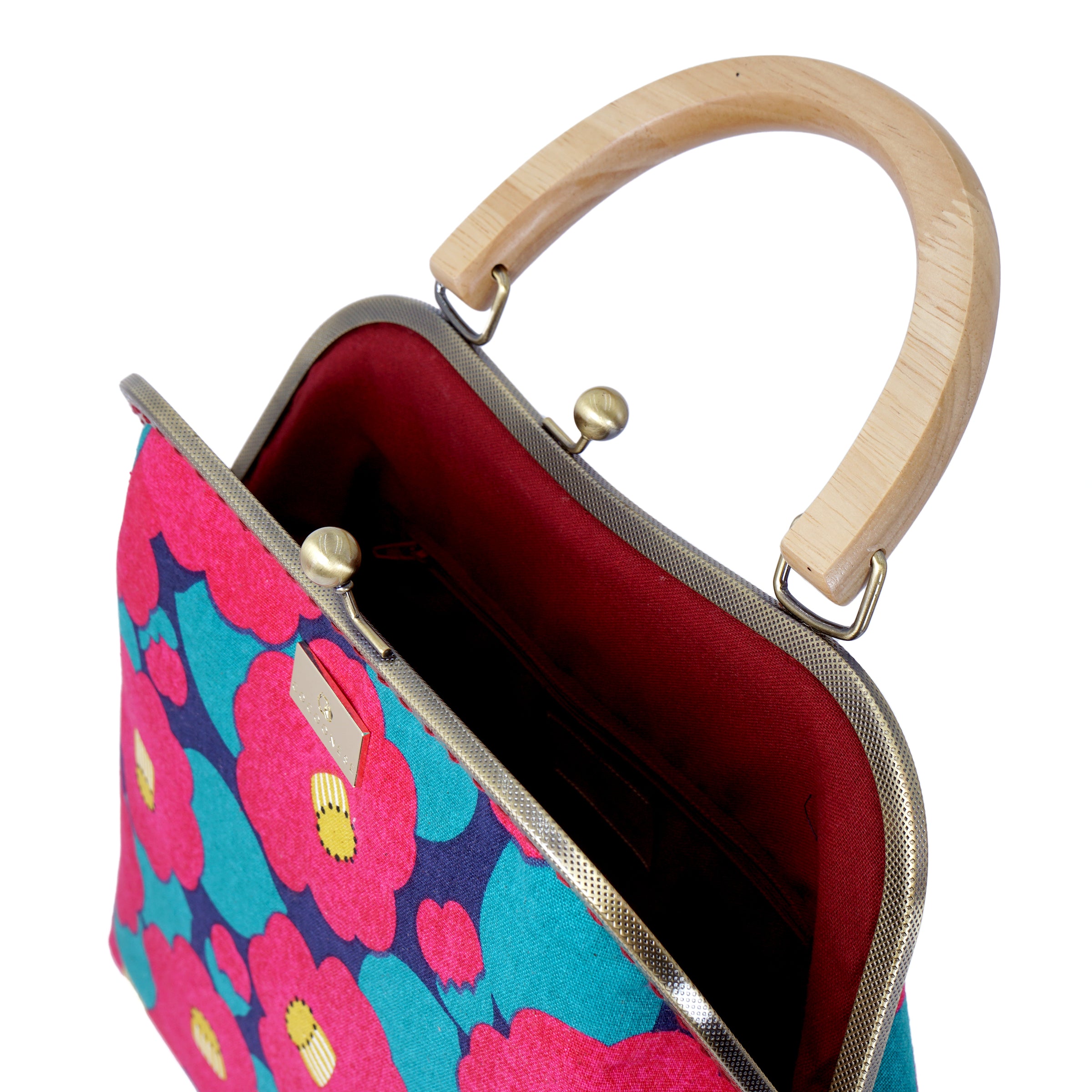 Clasp Handbag - Camellia Japonica