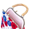 Clasp Handbag - Plum Flower