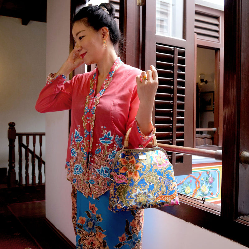 Nyonya Kebaya Blouse - Bayang Flora (size: L)