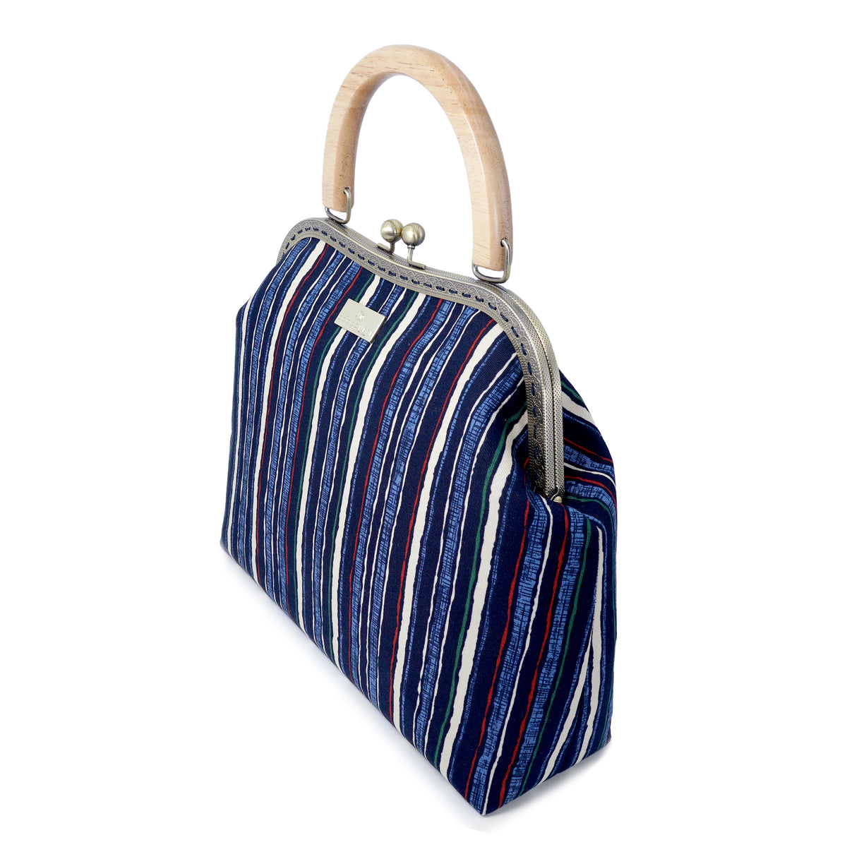 Clasp Handbag - Abstract lines