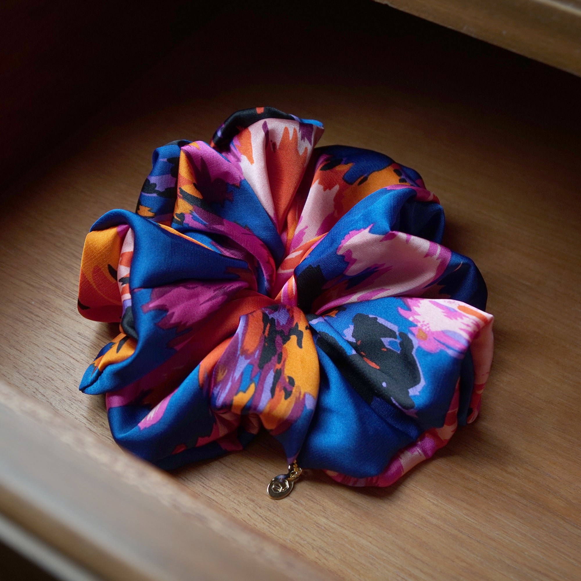 Oversized Hair Scrunchie - Fauvist Garden
