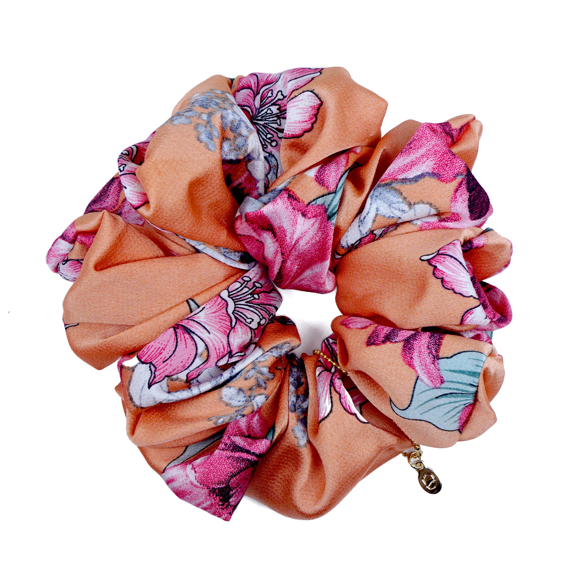 Oversized Hair Scrunchie - Blush Tapestry