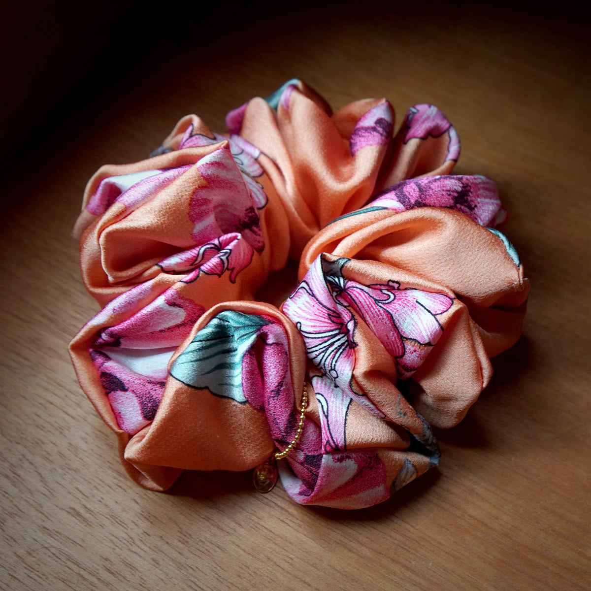 Oversized Hair Scrunchie - Blush Tapestry