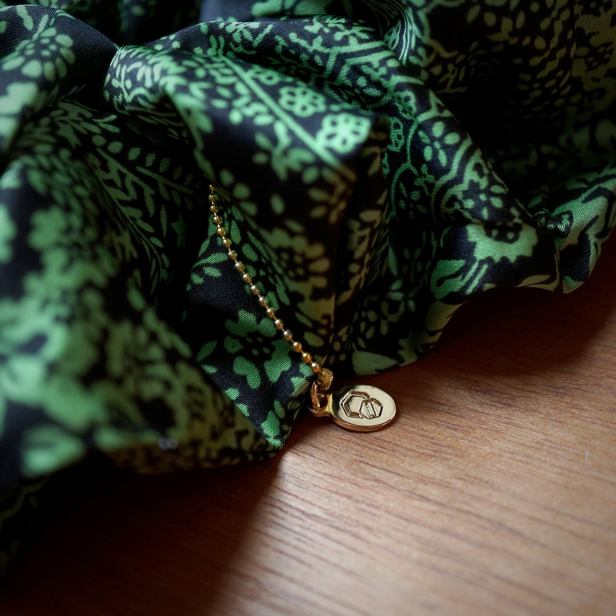 Oversized Hair Scrunchie- Verdant Mosaic