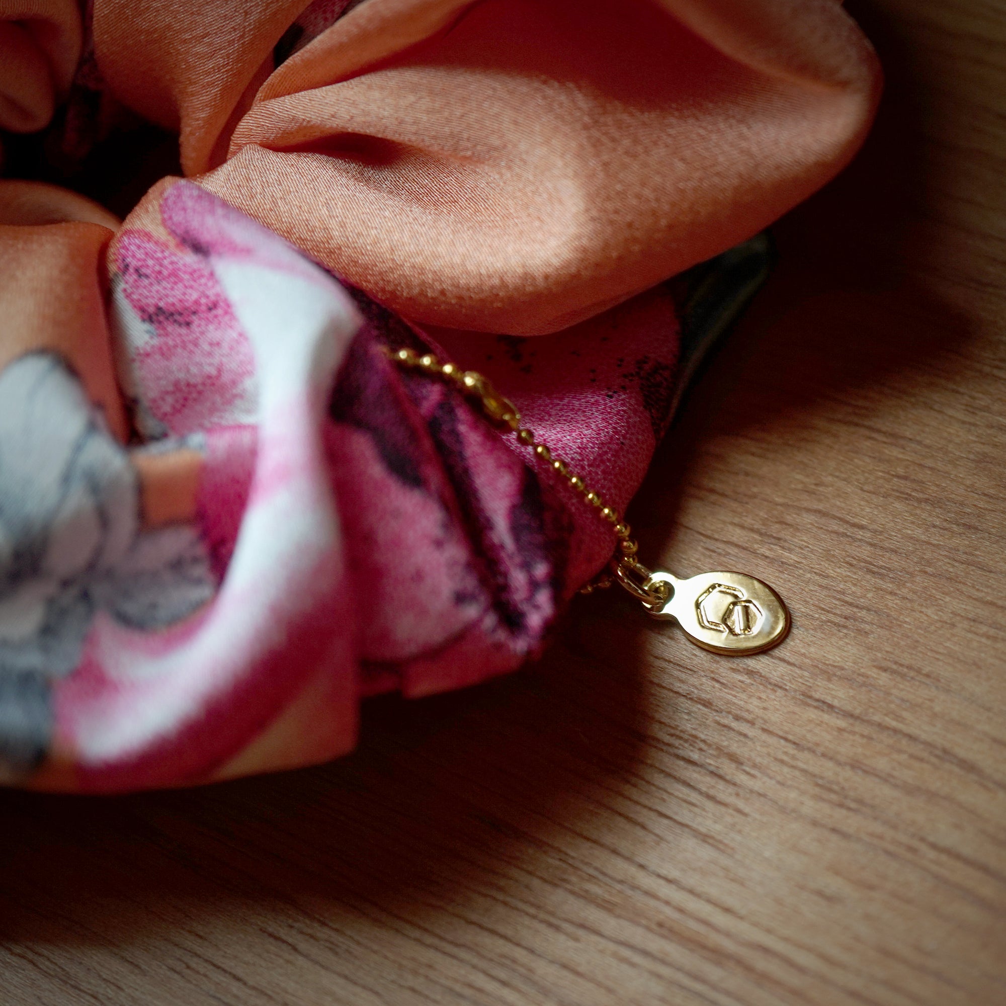Oversized Hair Scrunchie - Blush Tapestry