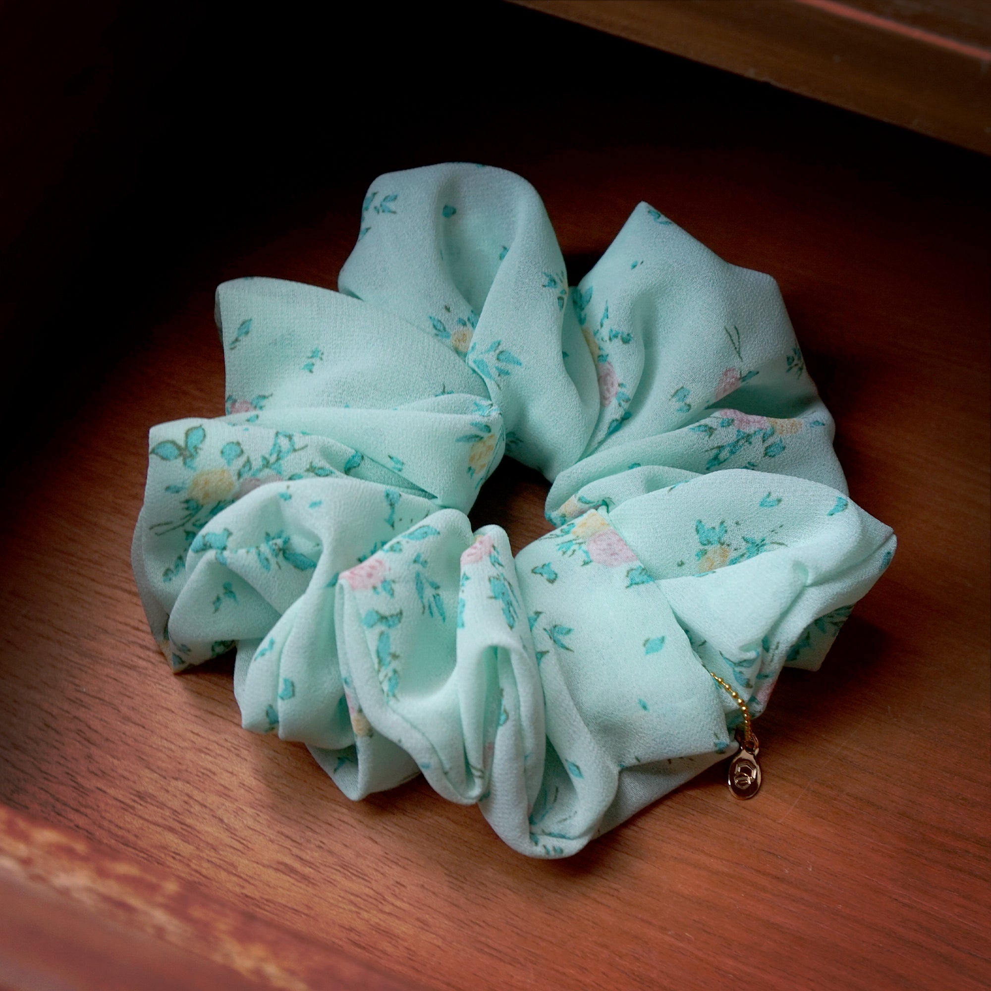 Oversized Hair Scrunchie - Spring Veil