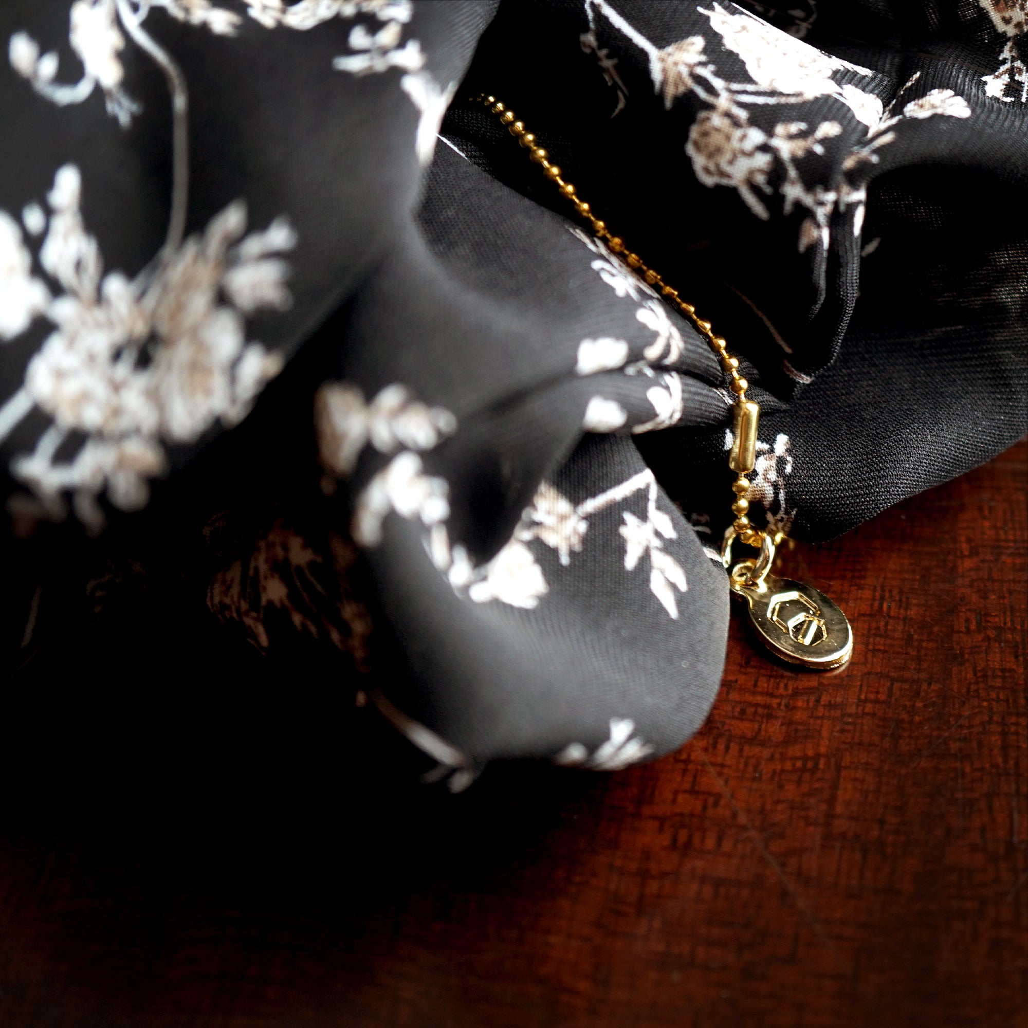 Oversized Hair Scrunchie - Moonlit Herbarium