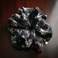 Oversized Hair Scrunchie - Moonlit Herbarium