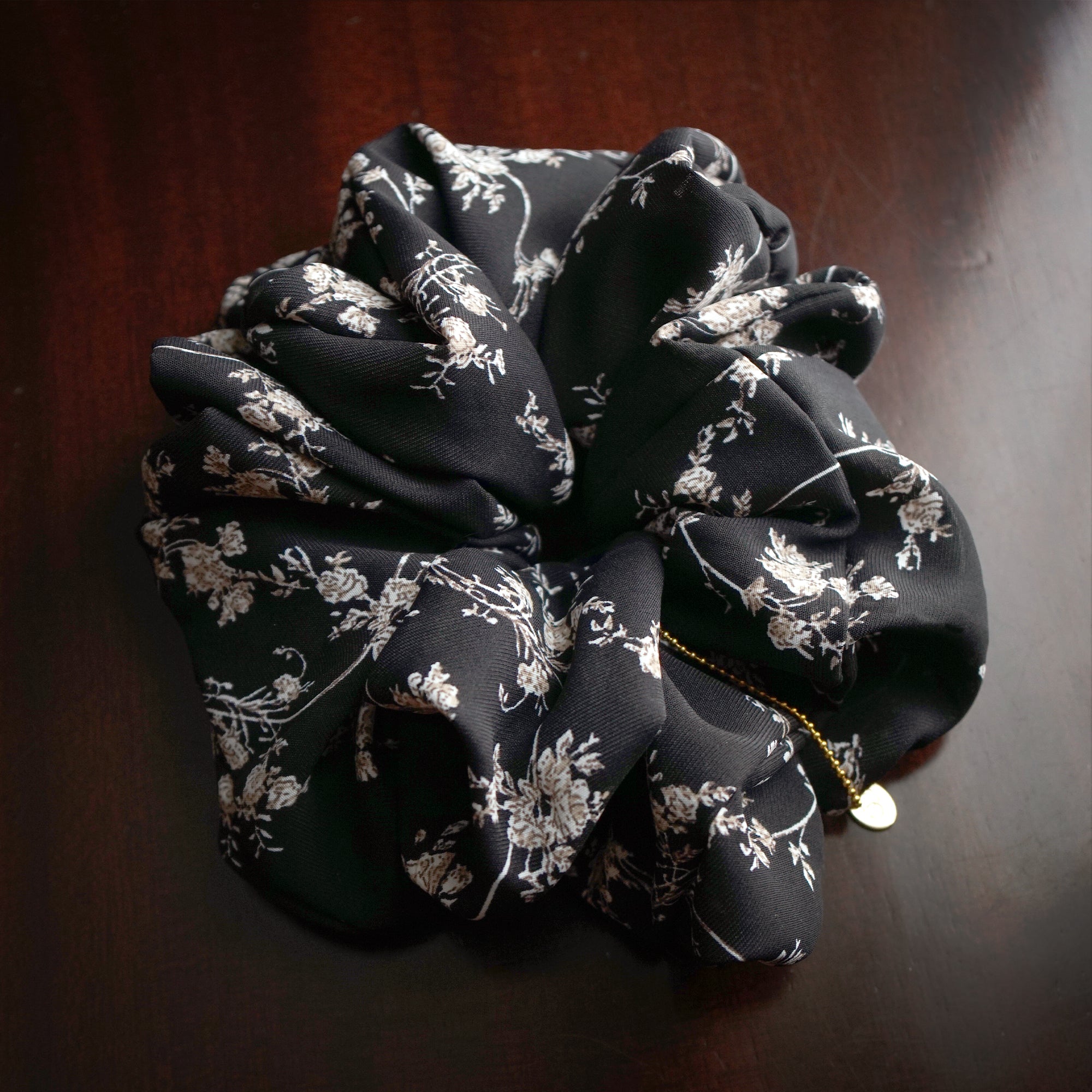 Oversized Hair Scrunchie - Moonlit Herbarium