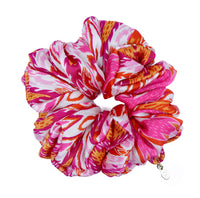 Oversized Hair Scrunchie - Flamingo Bloom