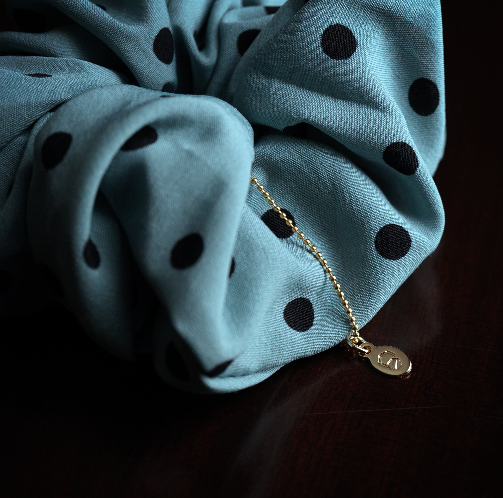Oversized Hair Scrunchies - Polka Breeze