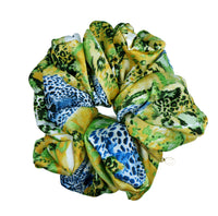 Oversized Hair Scrunchies - Leopard Lagoon