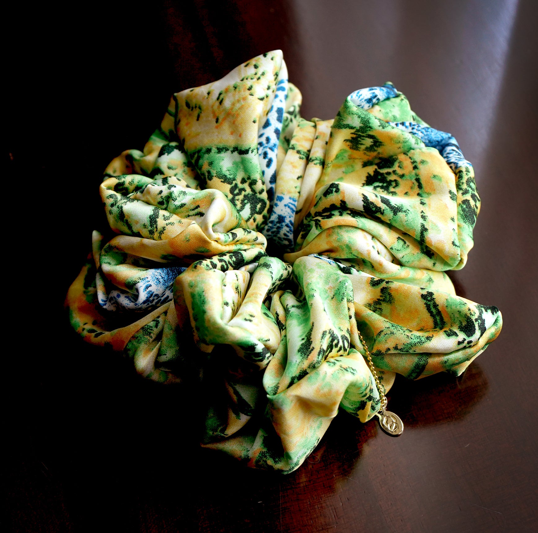 Oversized Hair Scrunchies - Leopard Lagoon