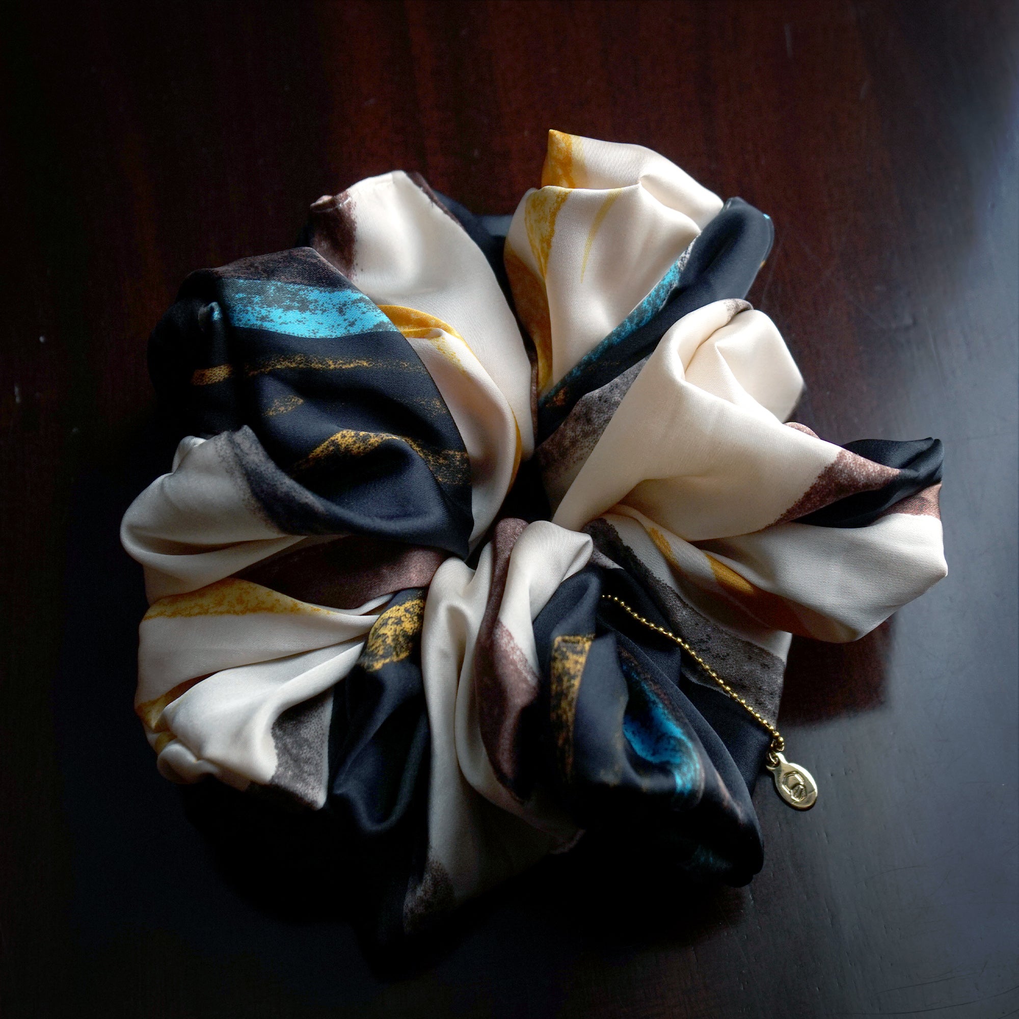 Oversized Hair Scrunchies - Maritime Symphony