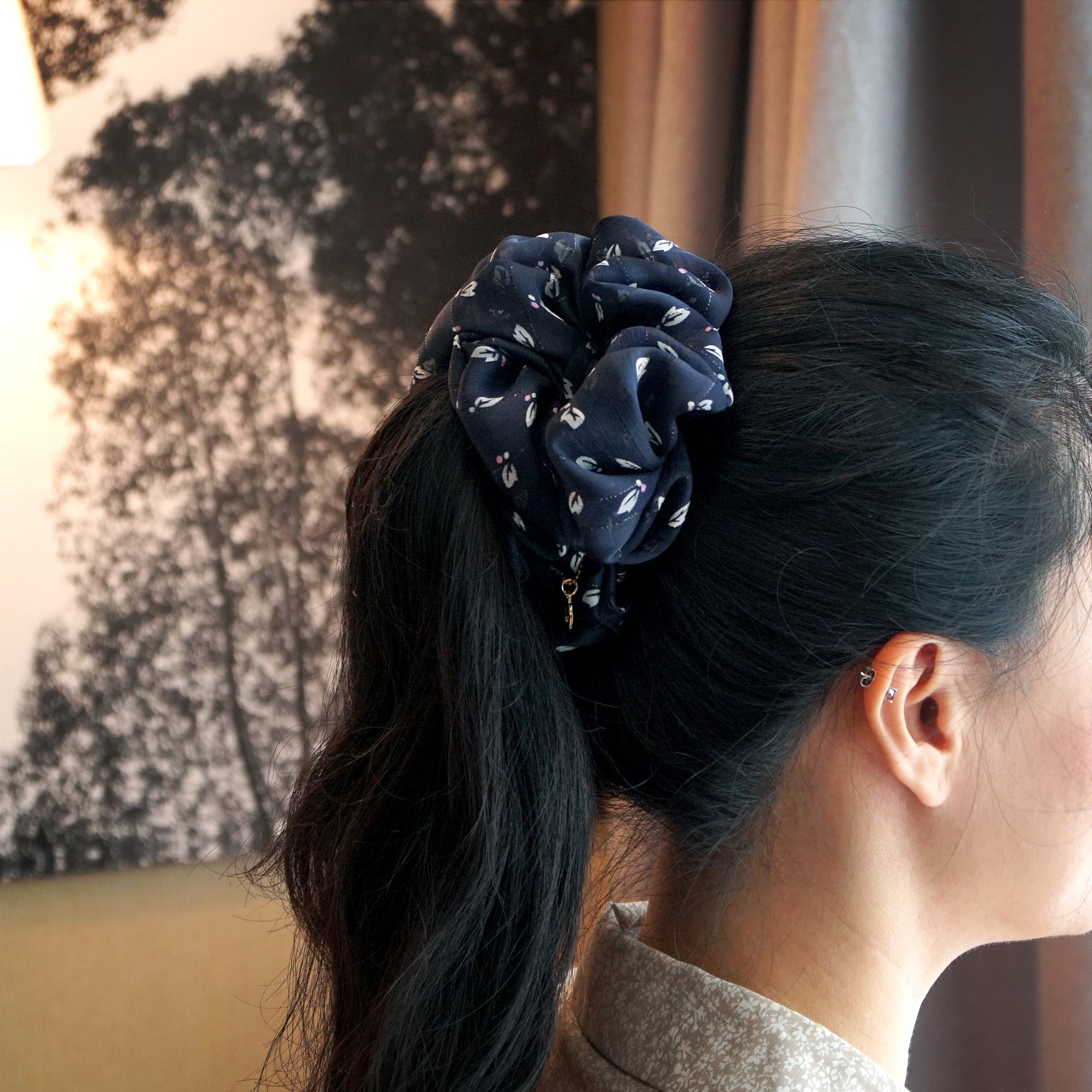Oversized Hair Scrunchies - Lunar Tide