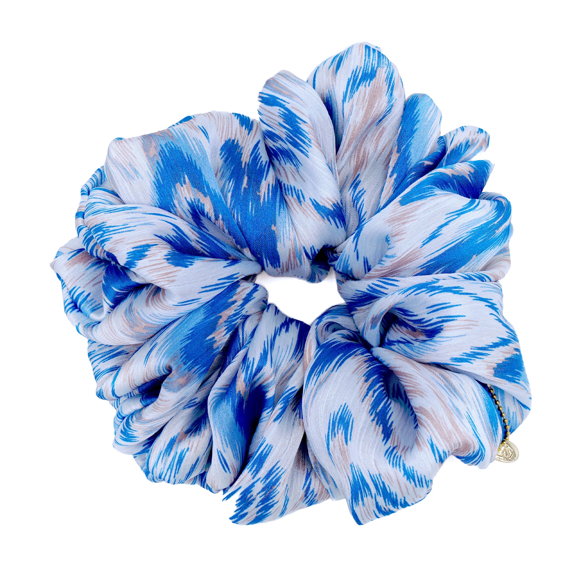Oversized Hair Scrunchies - Azure Petals
