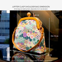 Jupiter Clasp Shoulder Bag - Sakura Clouds