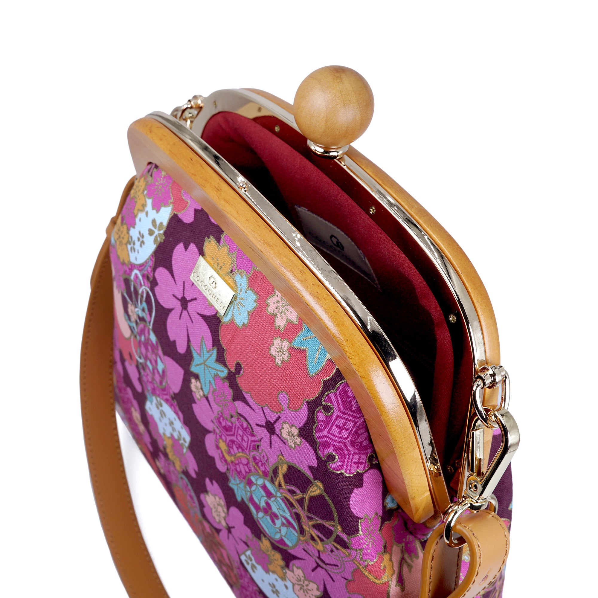 Jupiter Clasp Shoulder Bag - Sakura Clouds