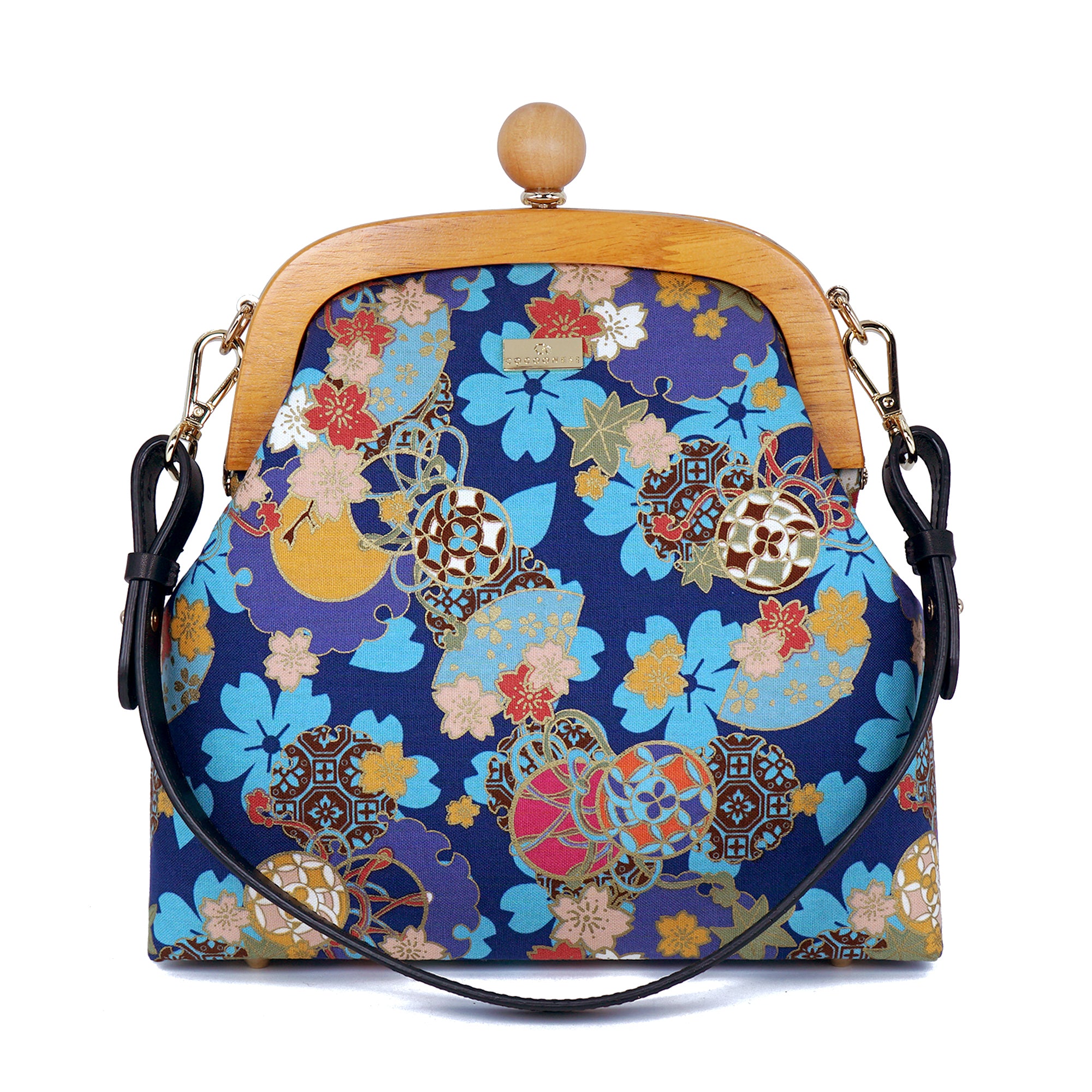 Jupiter Clasp Shoulder Bag - Sakura Clouds