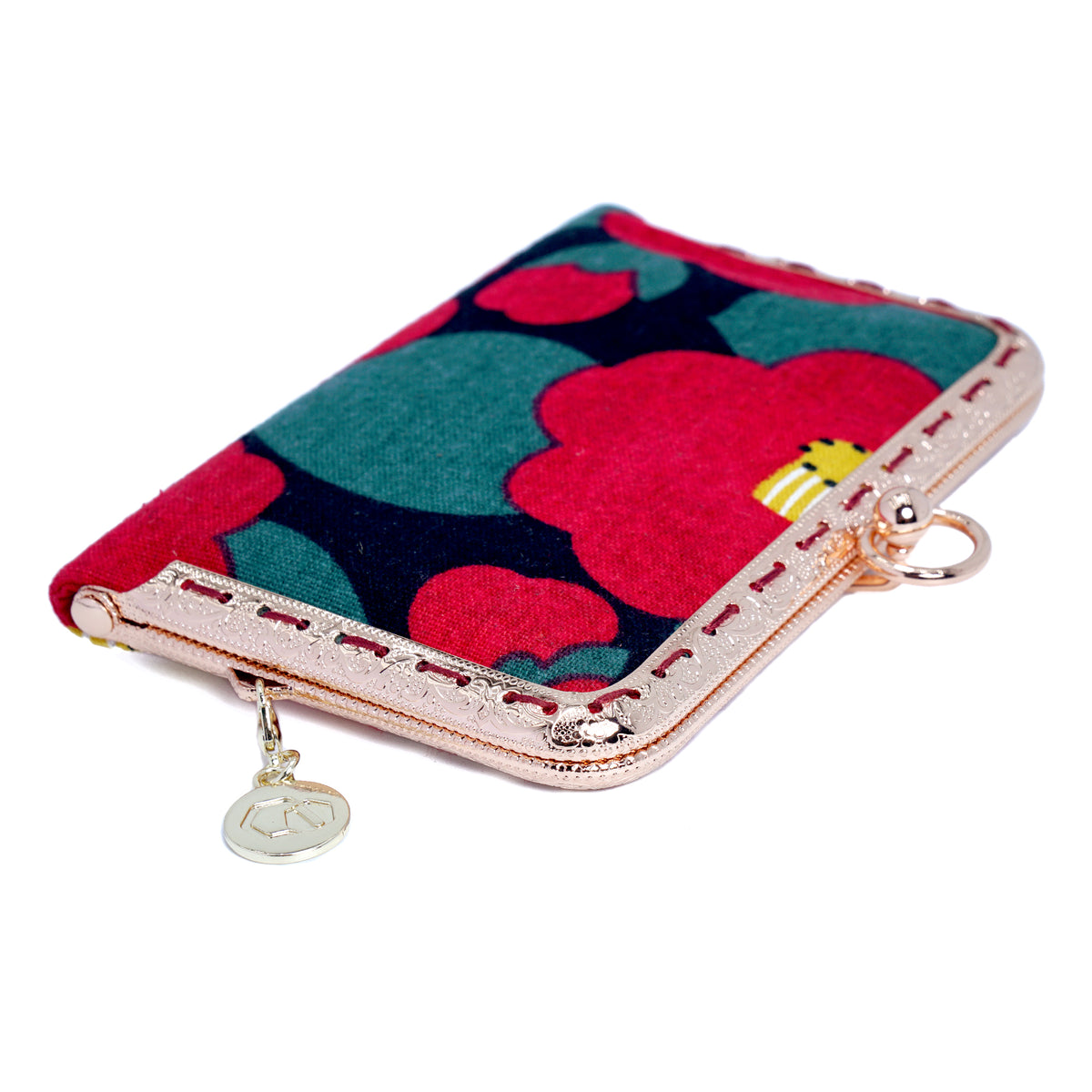 Kiss Clasp Card Holder - Camellia Japonica