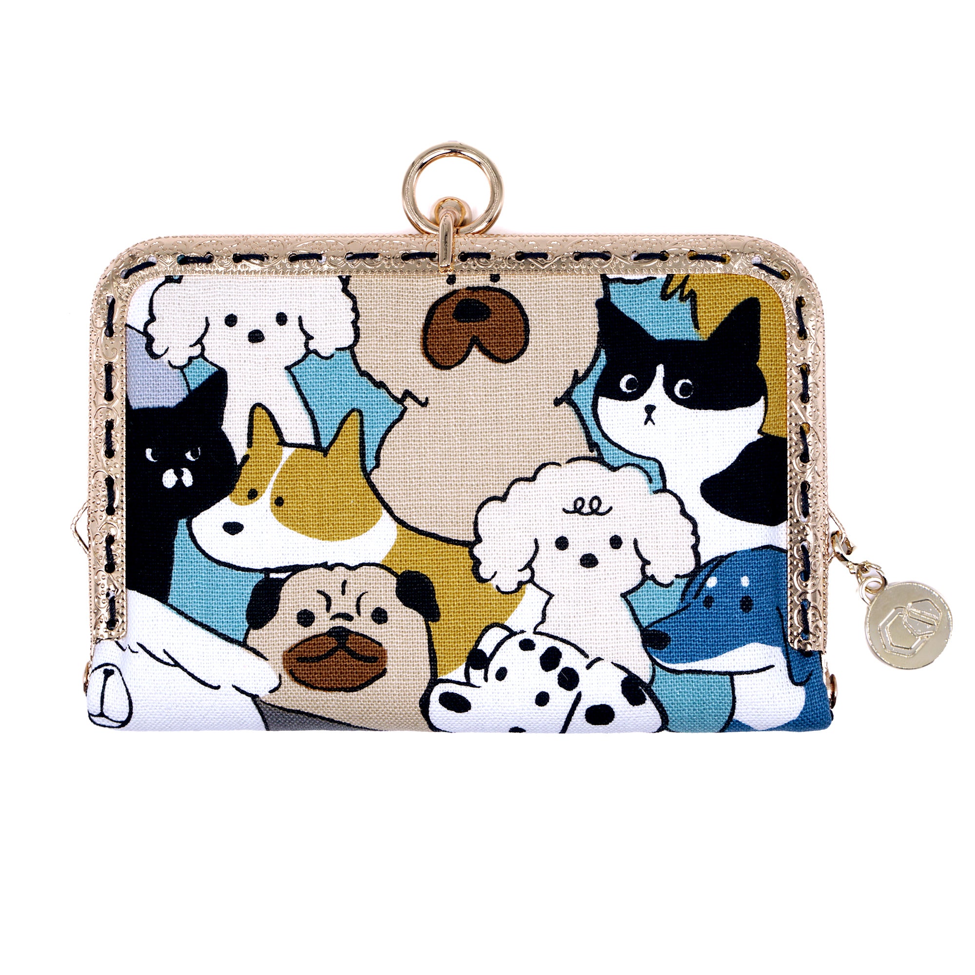 Kiss Clasp Card Holder - Dogs Crowd