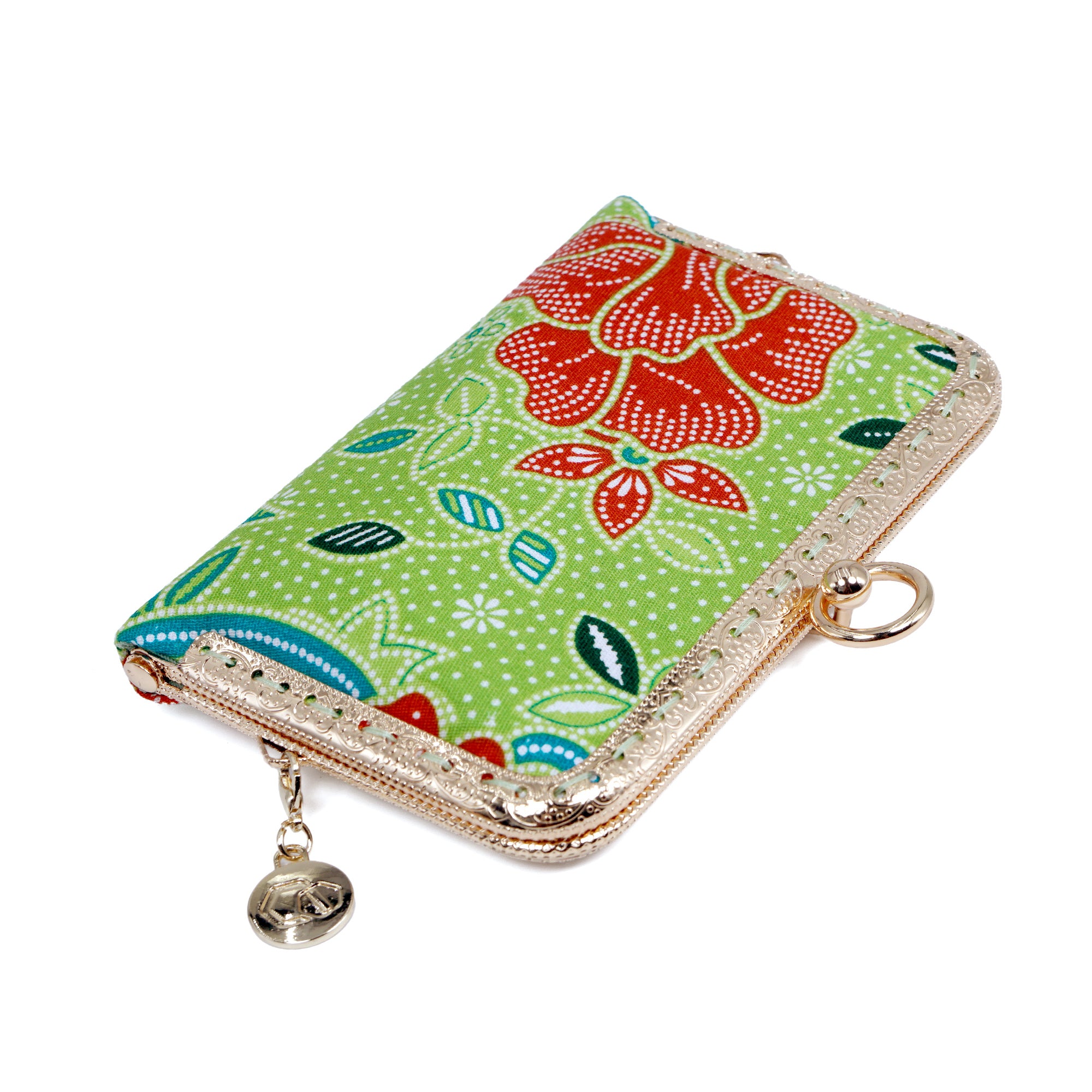 Kiss Clasp Card Holder - Kawung