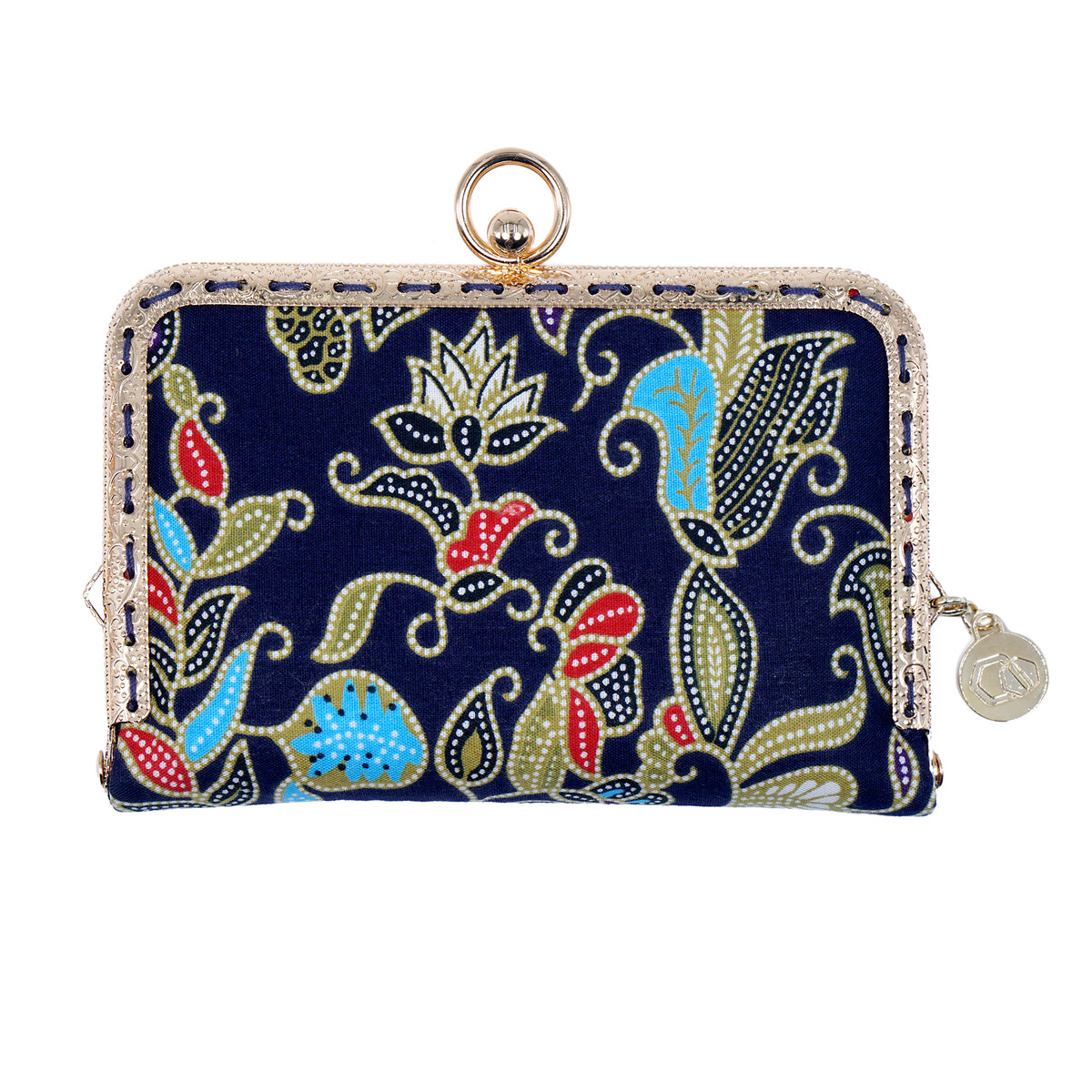 Kiss Clasp Card Holder - Airline Batik