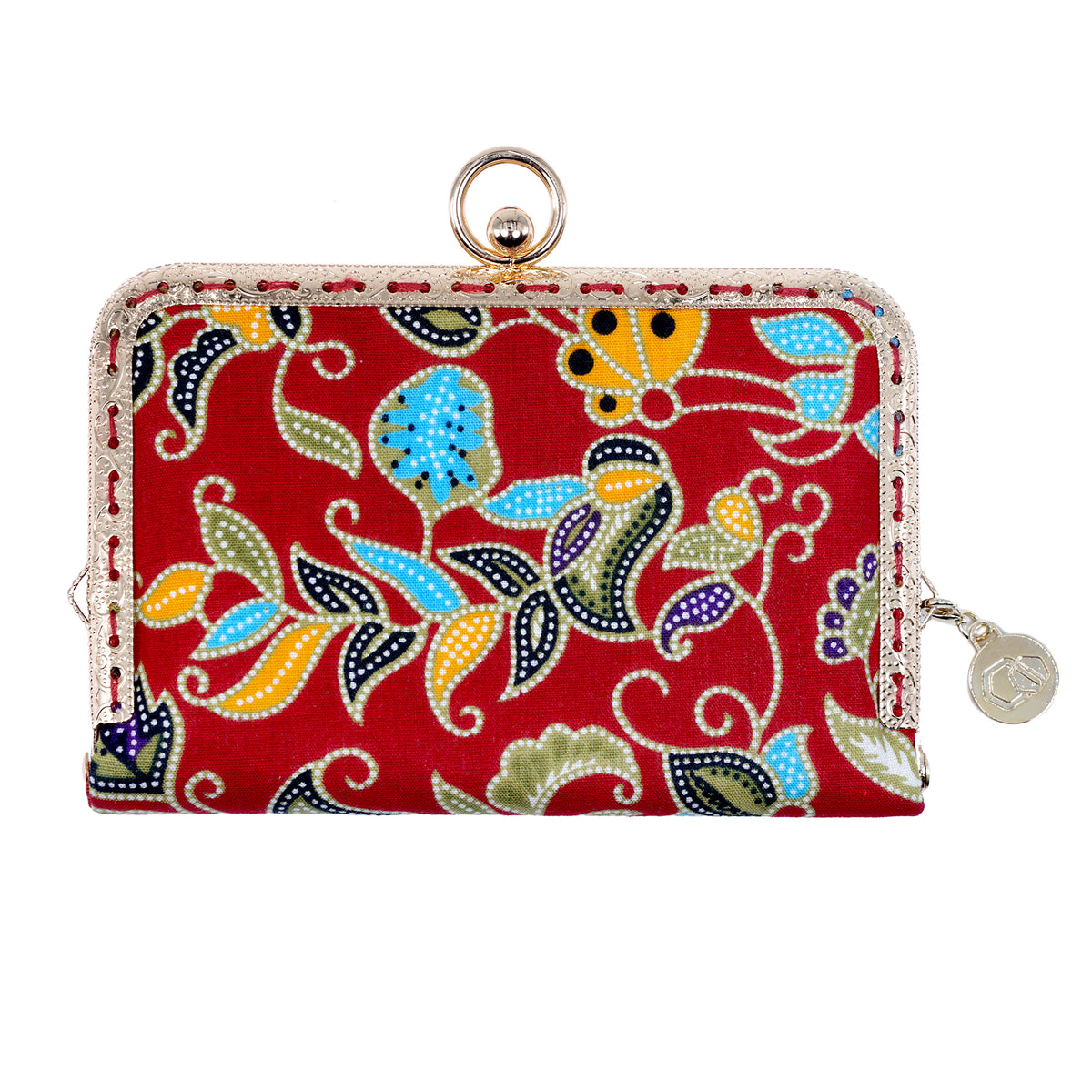 Kiss Clasp Card Holder - Airline Batik