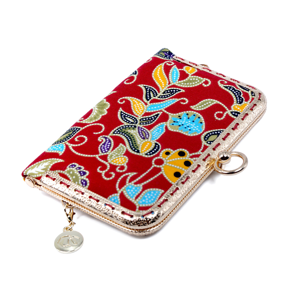 Kiss Clasp Card Holder - Airline Batik