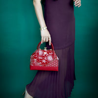 Leather Top-Handle Bag - Floral Rub