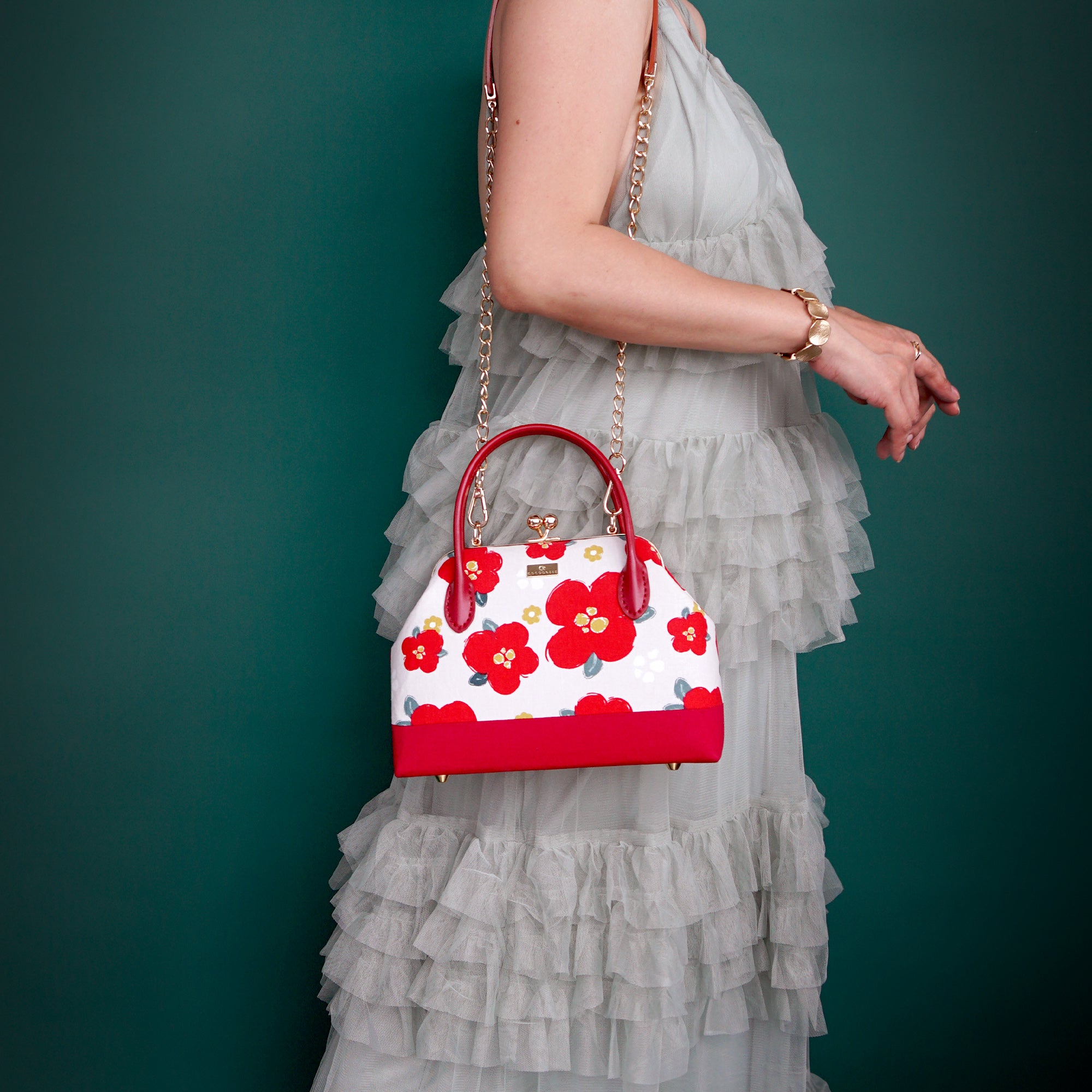 30% OFF - Leather Top-Handle Bag - Cotton Rose