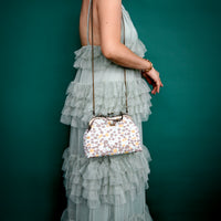 Floral Metal Handle Bag - Yukinohan