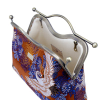 Dual Lock Metal Handle Bag - Golden Crane