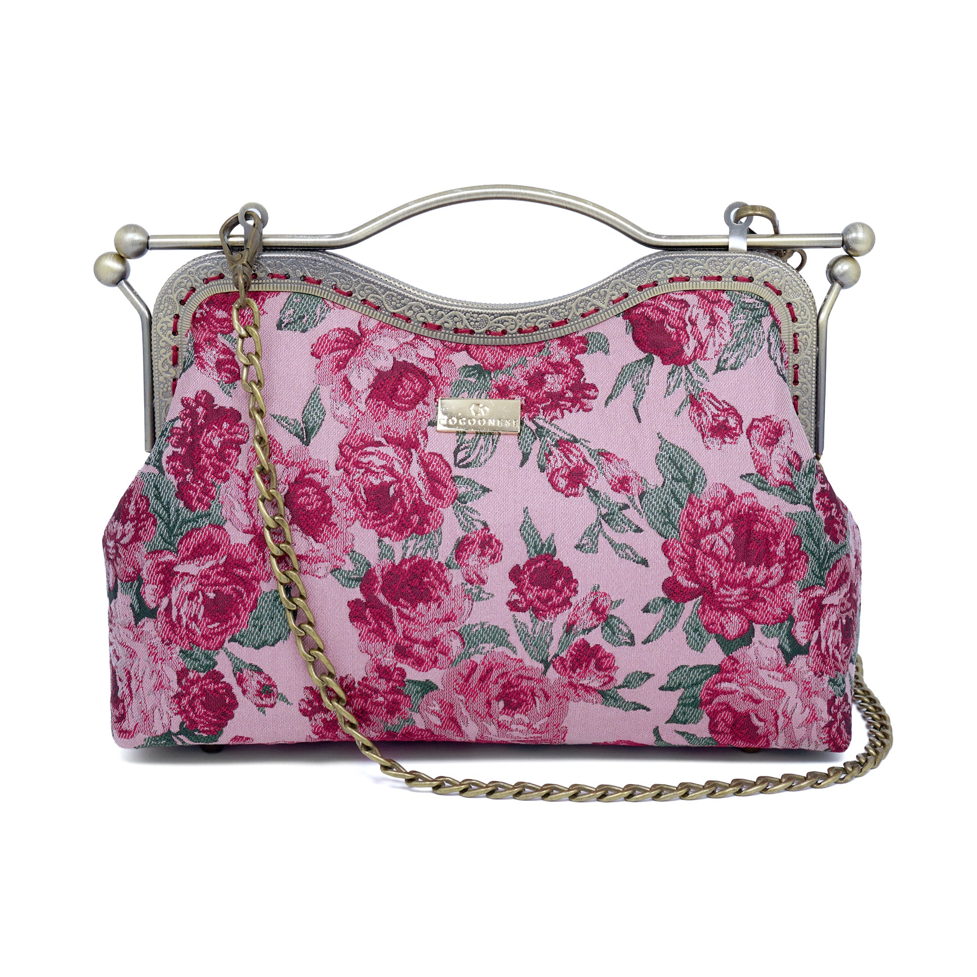 Dual Lock Metal Handle Bag - Rose of Versailles