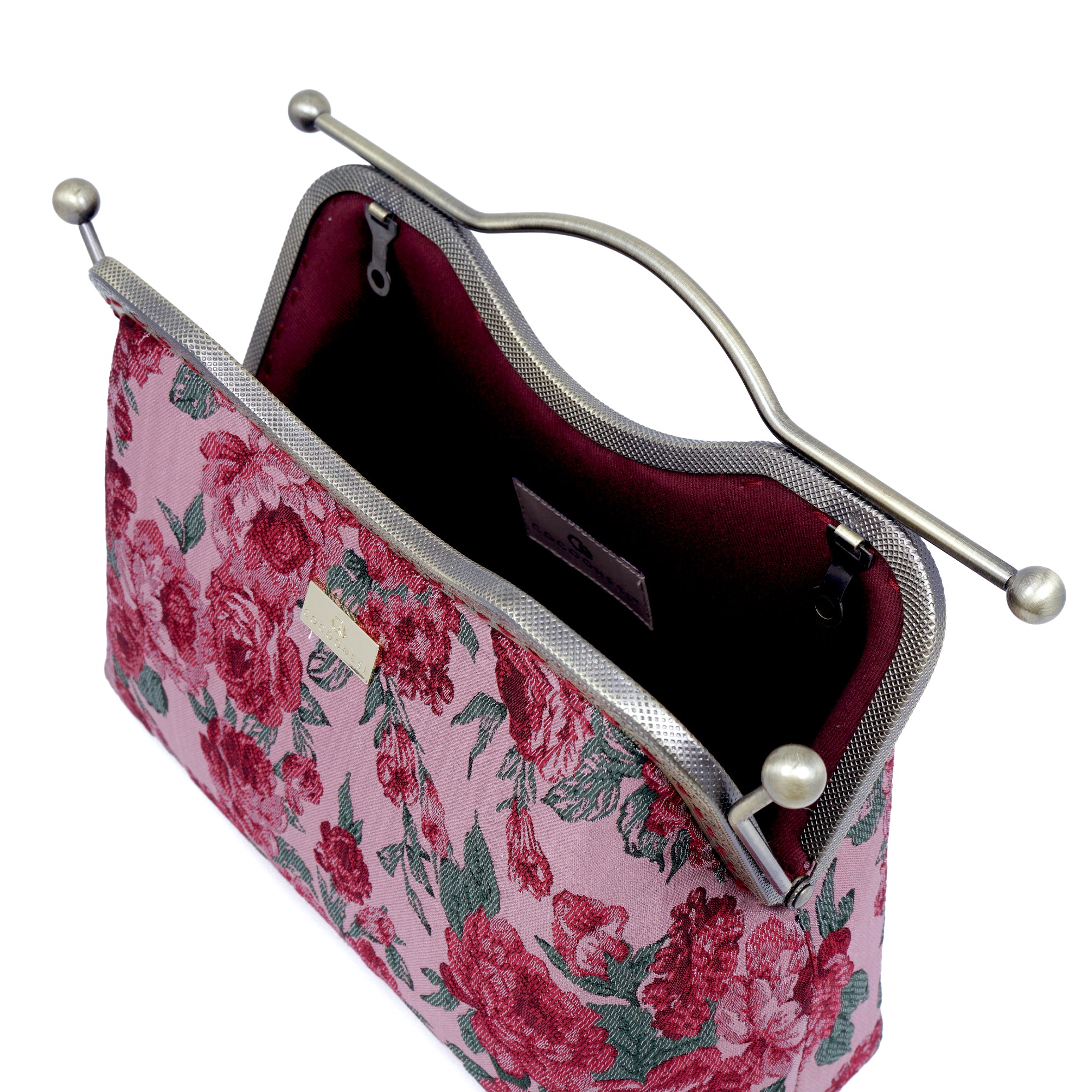Dual Lock Metal Handle Bag - Rose of Versailles