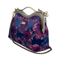 Dual Lock Metal Handle Bag - Night Carnation