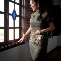 Dual Lock Metal Handle Bag - Shanghai Garden