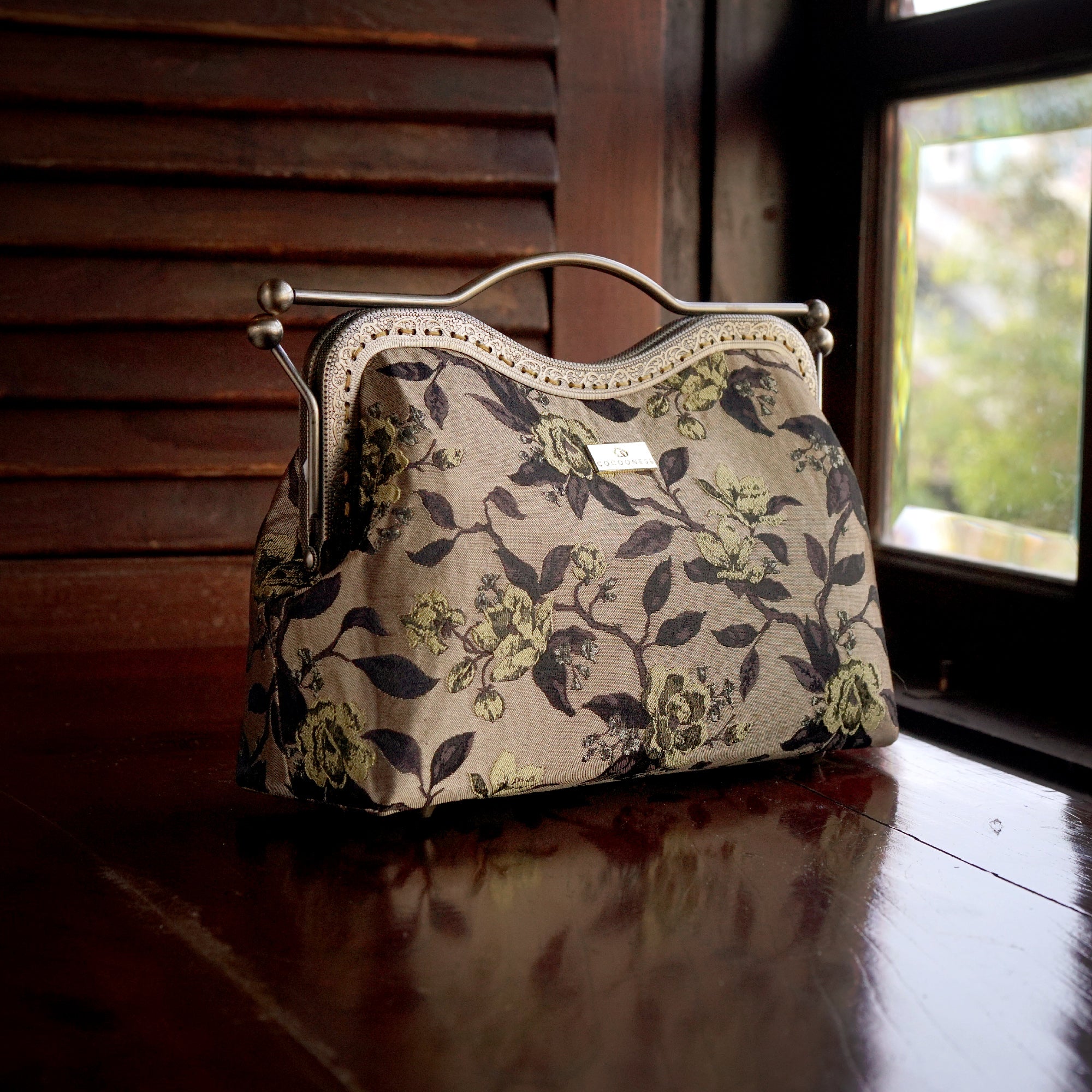 Dual Lock Metal Handle Bag - Shanghai Garden