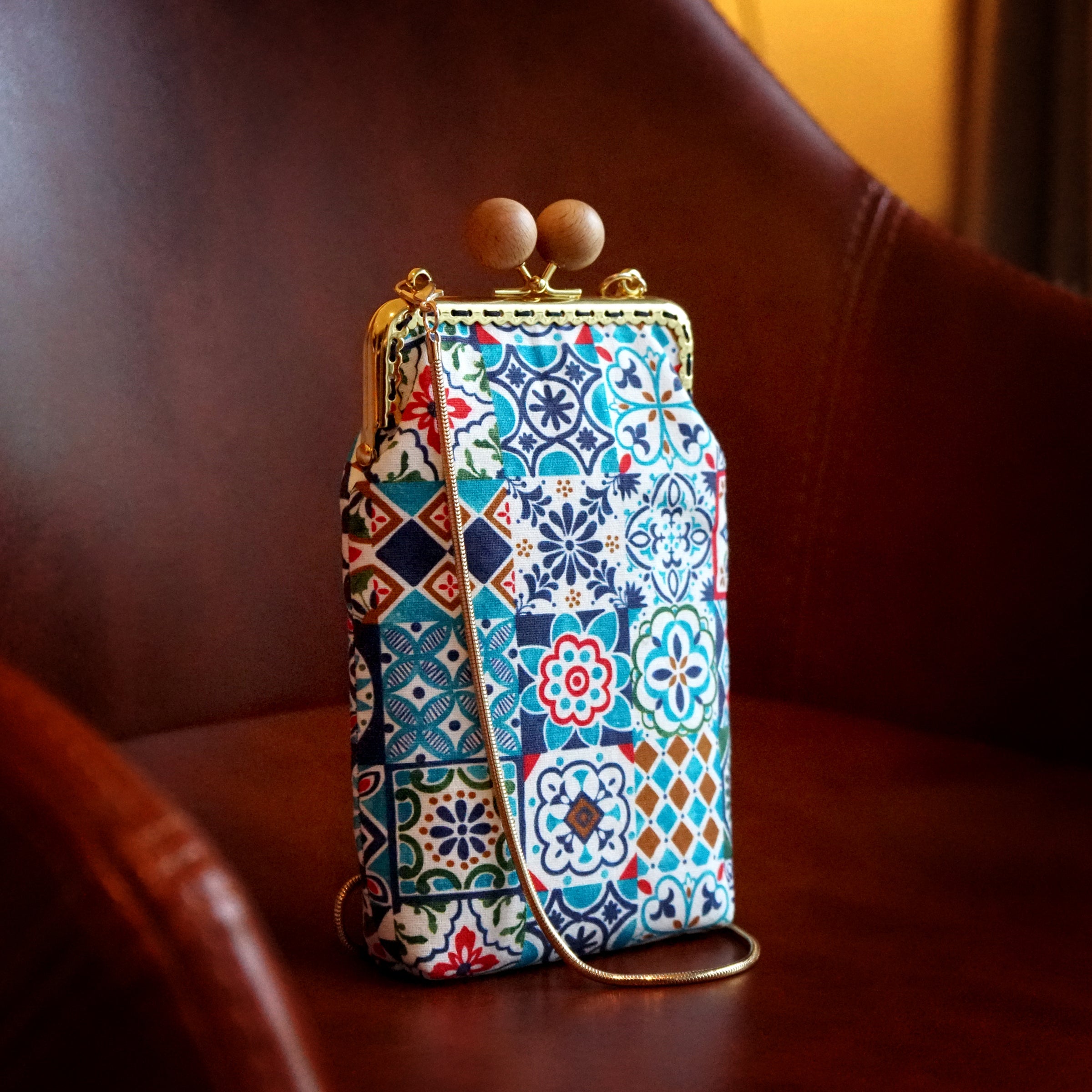 Cell Phone Purse - Peranakan Tiles