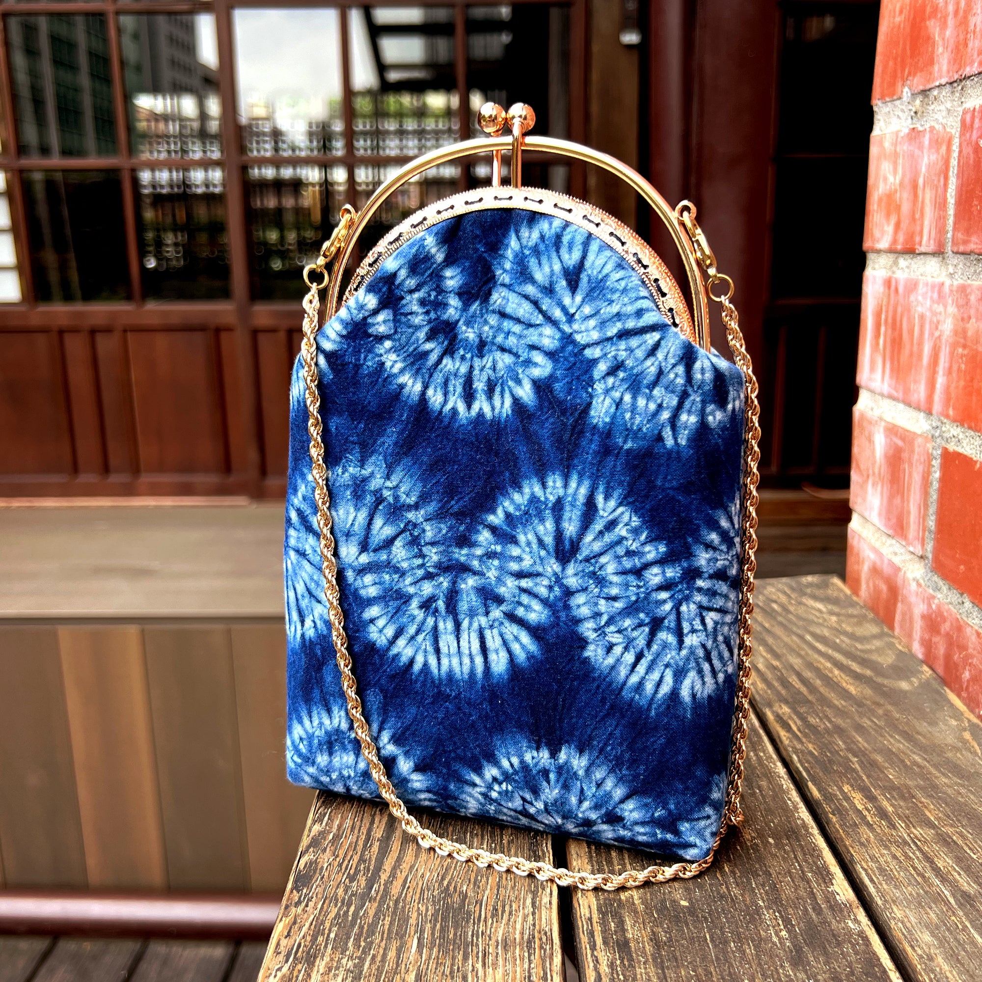 Phone Wallet - Shibori Wavy