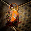 Round Hard Case Bamboo Handle Bag - Sunset