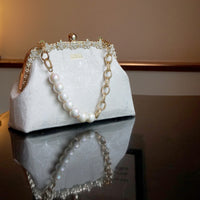 Rhinestone Frame Clutch Bag - Diamond